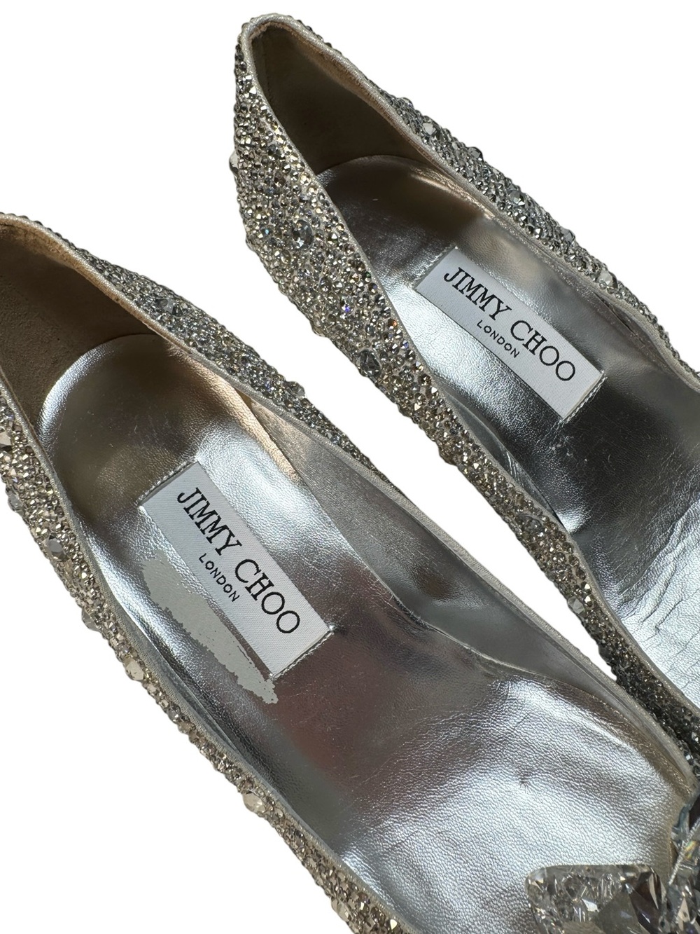 Jimmy Choo "Cinderella" Allure Crystal Covered Pointy Toe Pumps Heels 9 / 39 - Picture 7 of 16